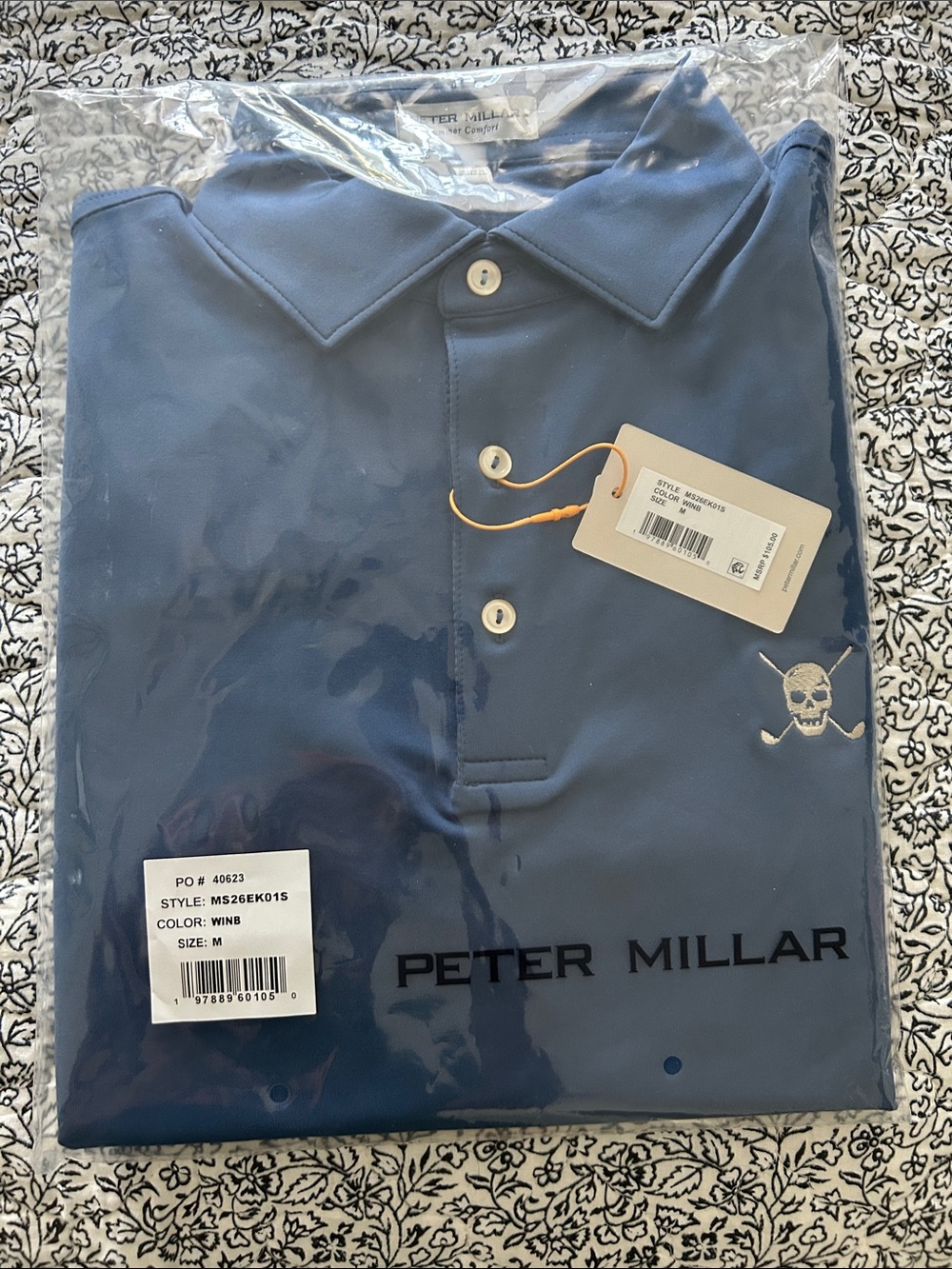 NWT Peter Millar Gasparilla Blue Polo